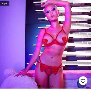 Savage x fenty cupless bra in goji berry